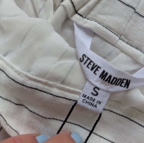 Nwt Steve Madden High Waist Pinstripe Shorts - Picture 8 of 12